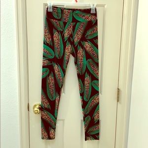 Colorful corn on the cob leggings